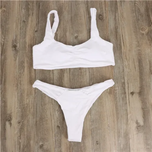 New European And American Bikini Double Sided Cotton Flat Chested