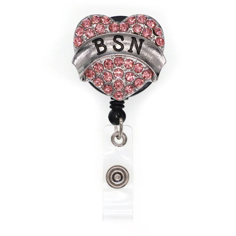 Rhinestone Heart Retractable Key Ring With Enamel Stethoscope Design And  Alligator Clip Ideal For ID Names, Nurse, Medical, And Doctor Badges From  Fashion882, $29.75