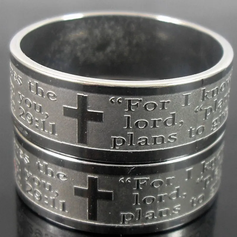 Bague Croix De Jérusalem En Acier Inoxydable - Bijou Religieux Chrétien Pour Homme/Femme - 4