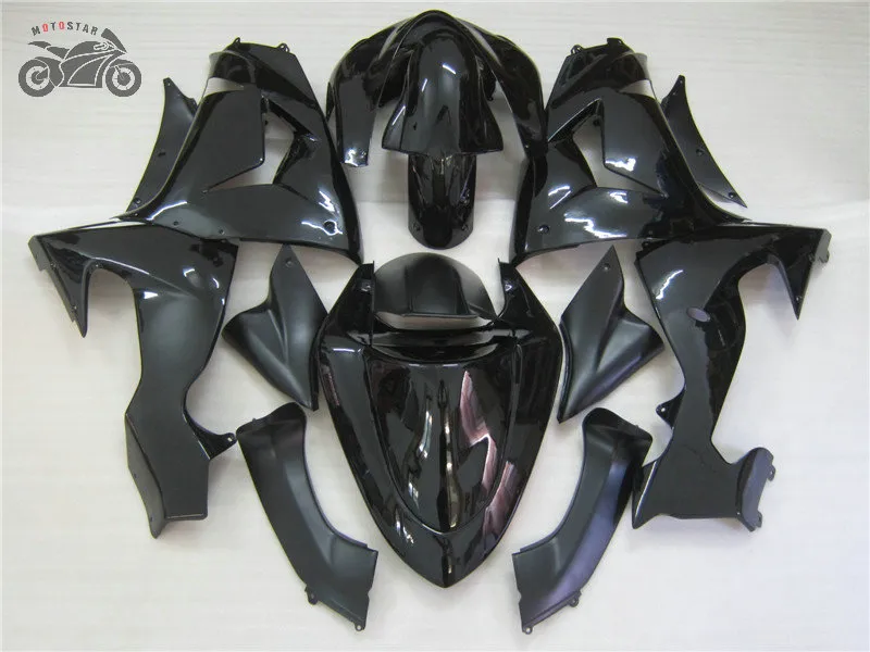 Free custom fairing kit for Kawasaki Ninja ZX10R 2006 2007 Chinese black body repair fairings parts ZX-10R 06 07 ZX 10R