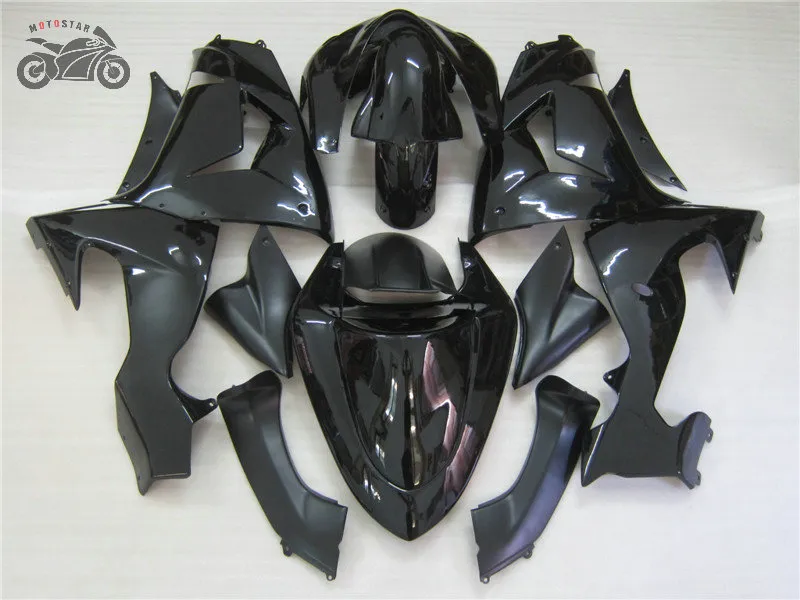 Gratis Custom Fairing Kit för Kawasaki Ninja ZX10R 2006 2007 Kinesiska Black Body Repair Fairings Parts ZX-10R 06 07 ZX 10R