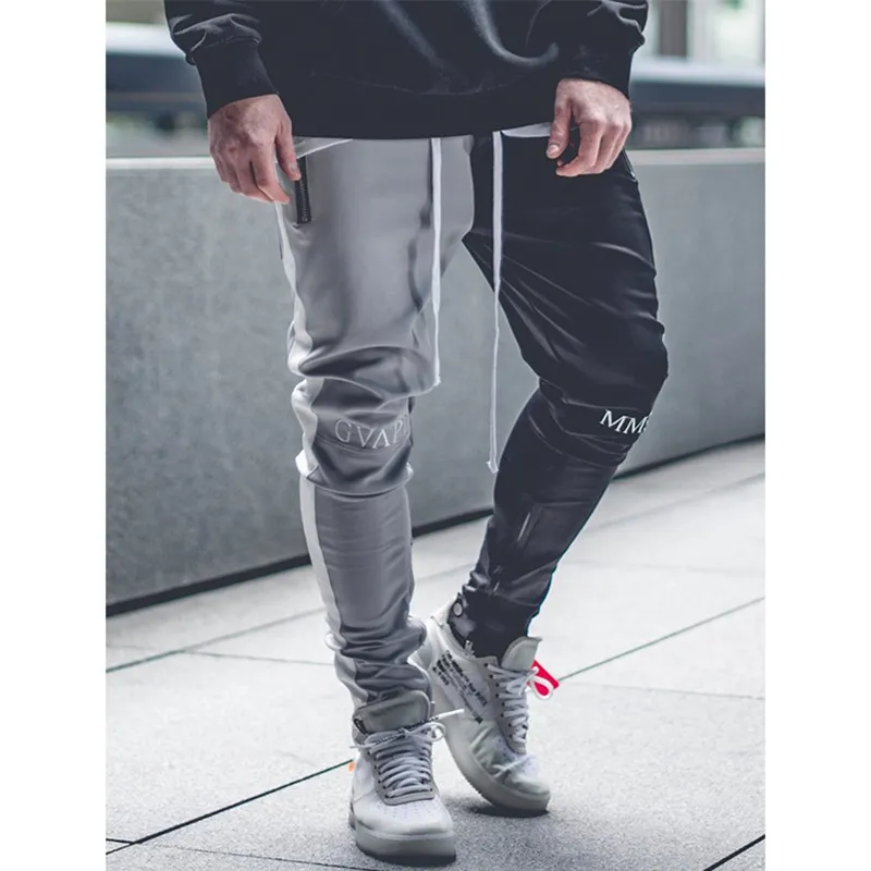 New Arrival Fashion Men Gym Pants Casual Elastic Waist Mens Fitness Workout  Skinny Pants Men Sweatpants