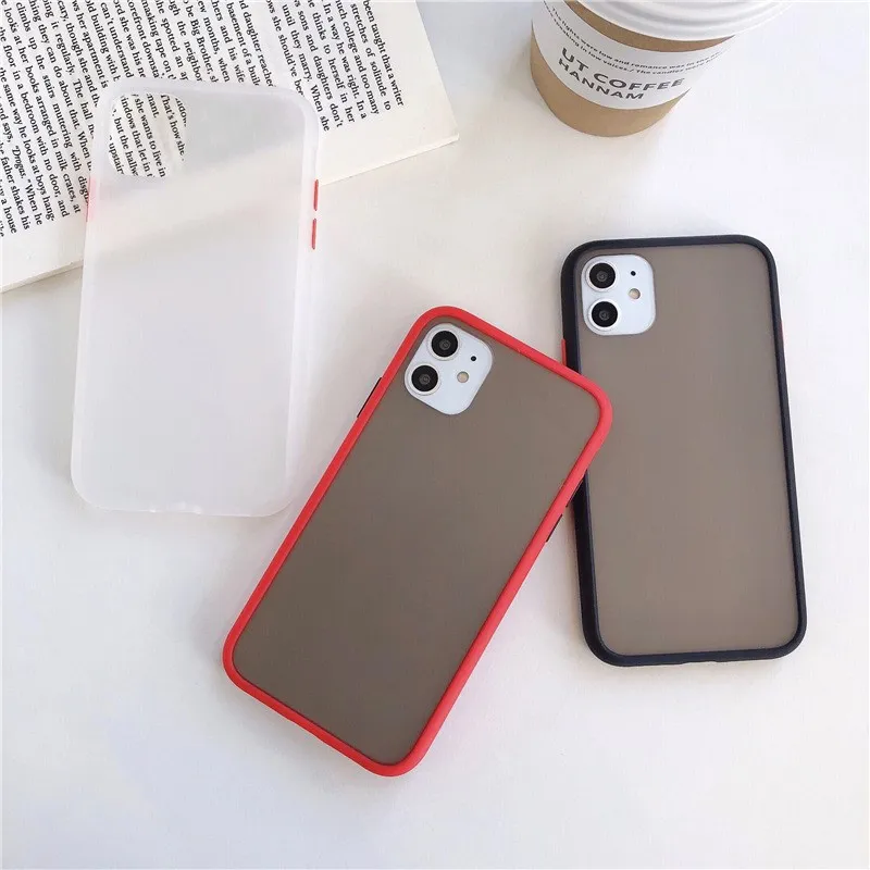 Smooth Phone Cases TPU PC Transparent Back Cover For Iphone 12 Mini 11 Pro Max X XS 7 8Plus