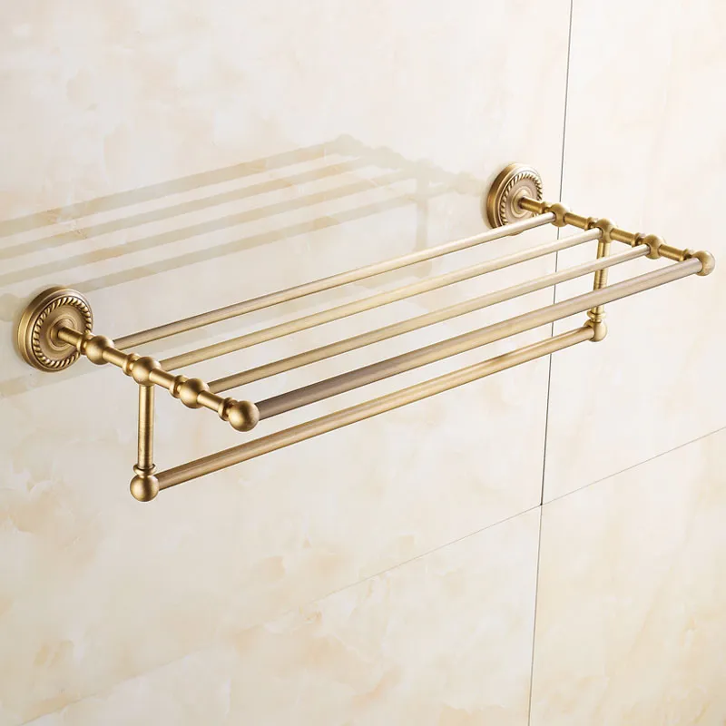 Porte-Serviettes De 50 Cm - Longueur Modifiable - Laiton Chromé Mimosa