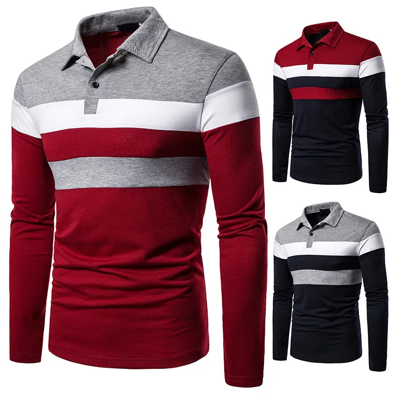 2020 Ropa De Otono Nuevos Polos A Rayas Para Hombres Leggings Para Hombres Mezcla De Algodon De Otono Camiseta De Manga Larga Para Hombres J191136 De 16 99 DHgate