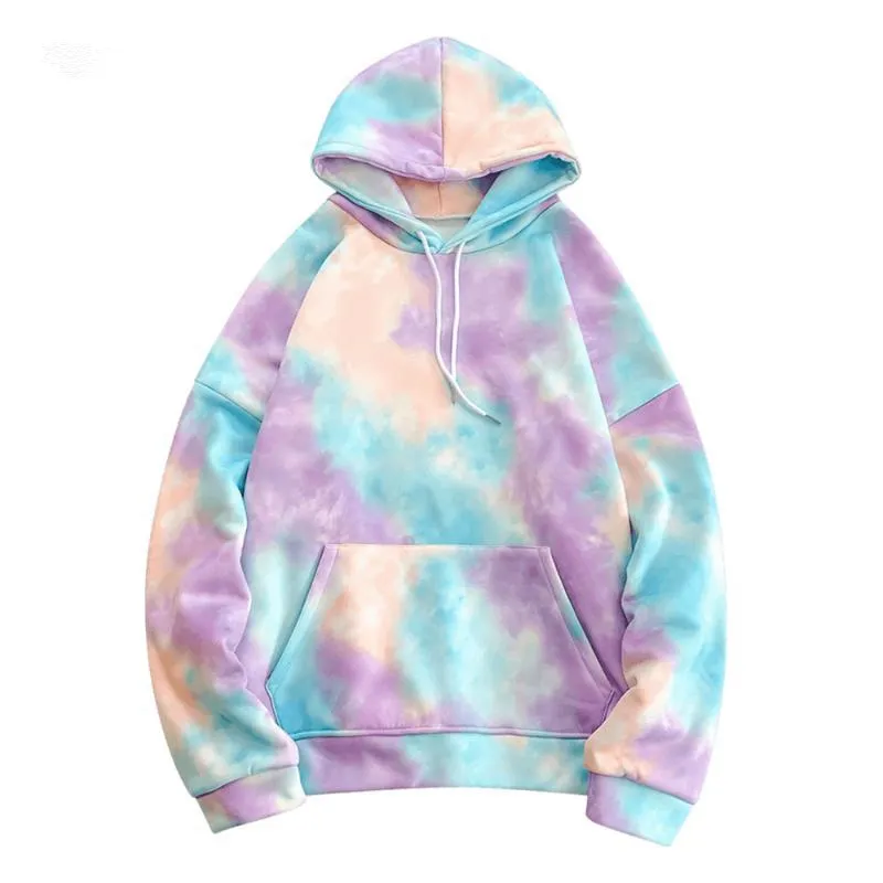 Felpe con cappuccio Felpe da uomo Felpa con cappuccio e pullover Tie Dye con tasca a marsupio 2020 Felpe con cappuccio oversize stile moda invernale Streetwear