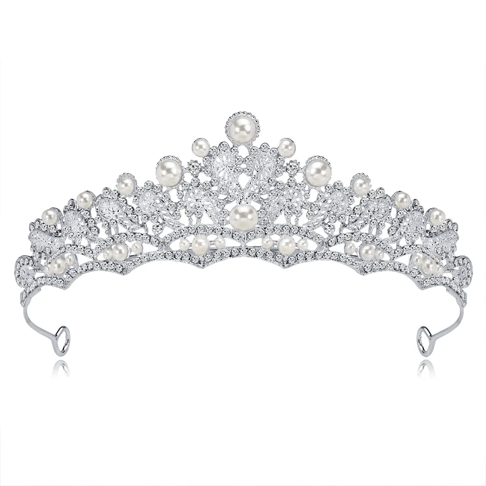 Bridal Tiaras z dżetów biżuteria ślubne Dziewczyny Headpieces Urodziny Party Performance Pageant Crystal Crowns Akcesoria weselne BW-DA008