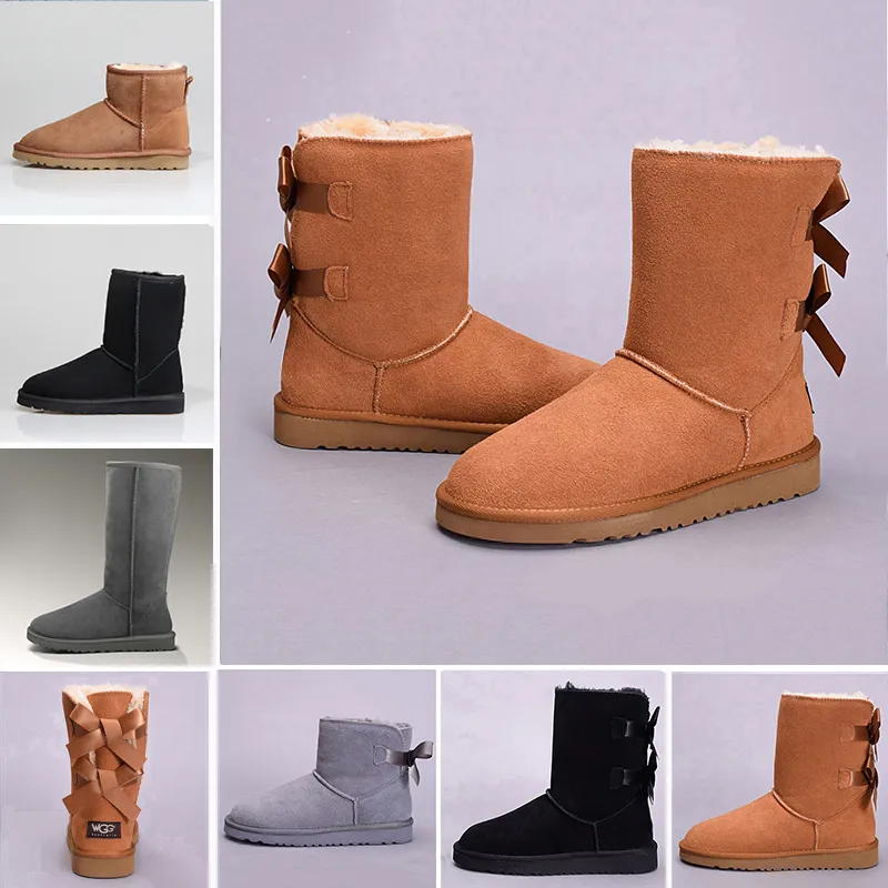 Ajoel -me meia botas de tornozelas de tornozelo preto cinza castanha azul azul vermelho feminino Sapatos de menina neve inverno couro feminino australia cl￡ssico