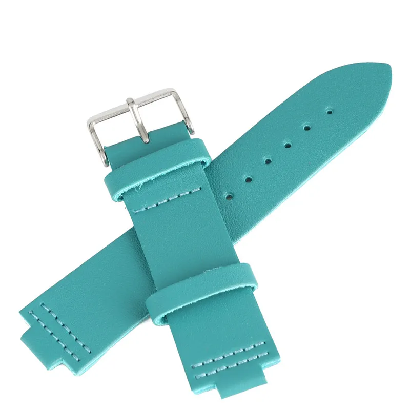 Cinturino in pelle da 23 mm di alta qualità Cinturino per orologio blu marrone Cinturino in legno naturale Cinturino in due pezzi con fibbia ad ardiglione di ricambio