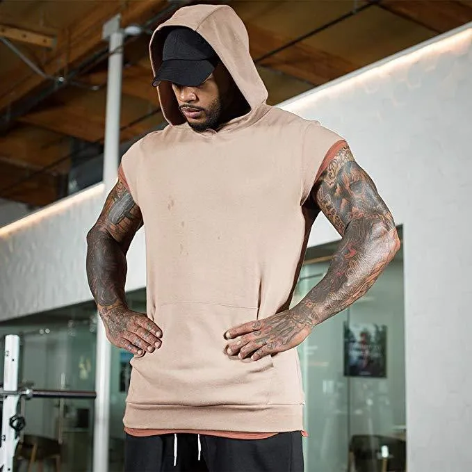 Mens Clothing Sleeveless Summer Hoodies Sweatshirt For Men Custom