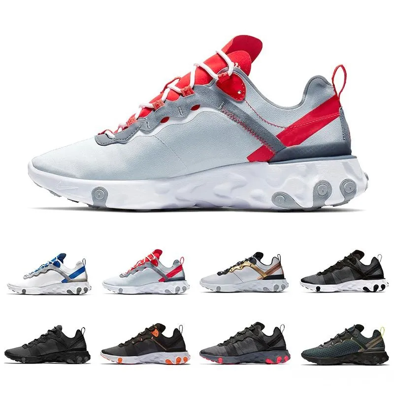 Air epic React Element 87 vendita calda cuciture nastrate Solar Red Reagire Element 87 55 Total Orange Uomo Running donne Designer Shoes Allenatore sportivo 55s Sneakers