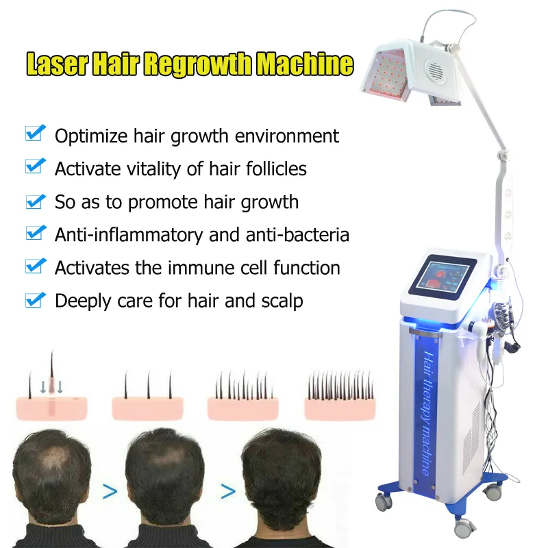 Machine de repousse des cheveux, nouvelle version, traitement anti-perte, équipement de croissance des cheveux au laser à diode 650nm