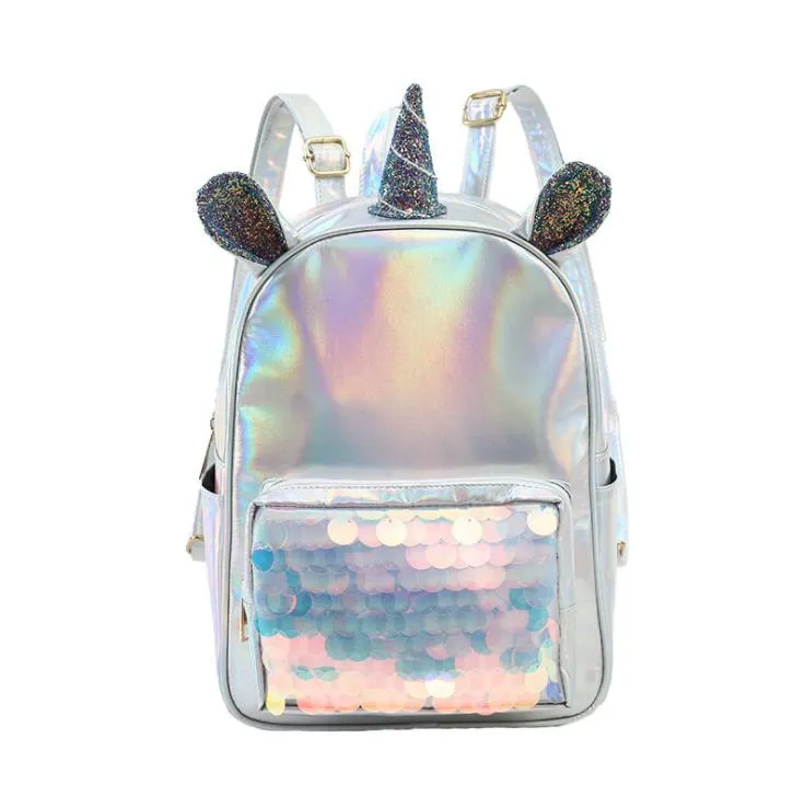 Nuevo Mochila De Lentejuelas De Pi a De Copo De Nieve Bolso Con