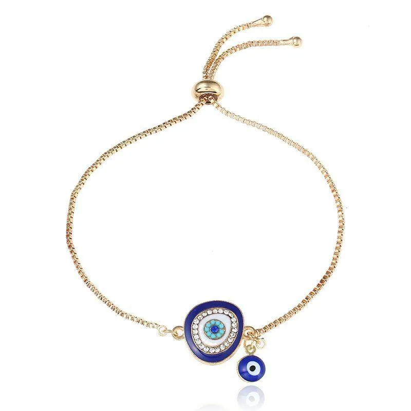 Pulseira de olho bom presente acessórios de olho azul lindo vintage criativo algemas encantos de metal pulseiras pulseiras para mulheres homens pulseiras