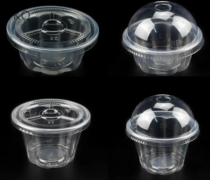 Buy Wholesale China 100pcs Clear Plastic Cups With Lids