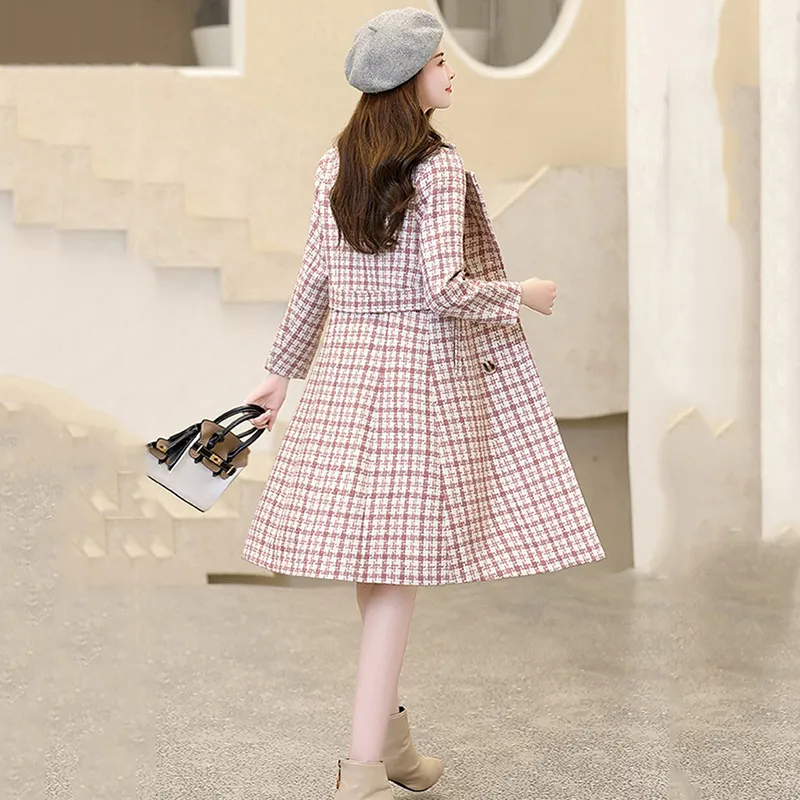 通販を提供 イギリスの高ファッション滑走路19秋 冬の女性のカジュアルウールの格子縞の緩いマキシロングコート女性のアウターウェア1 緊急安全保障会議開催へ Albijadigroup Com