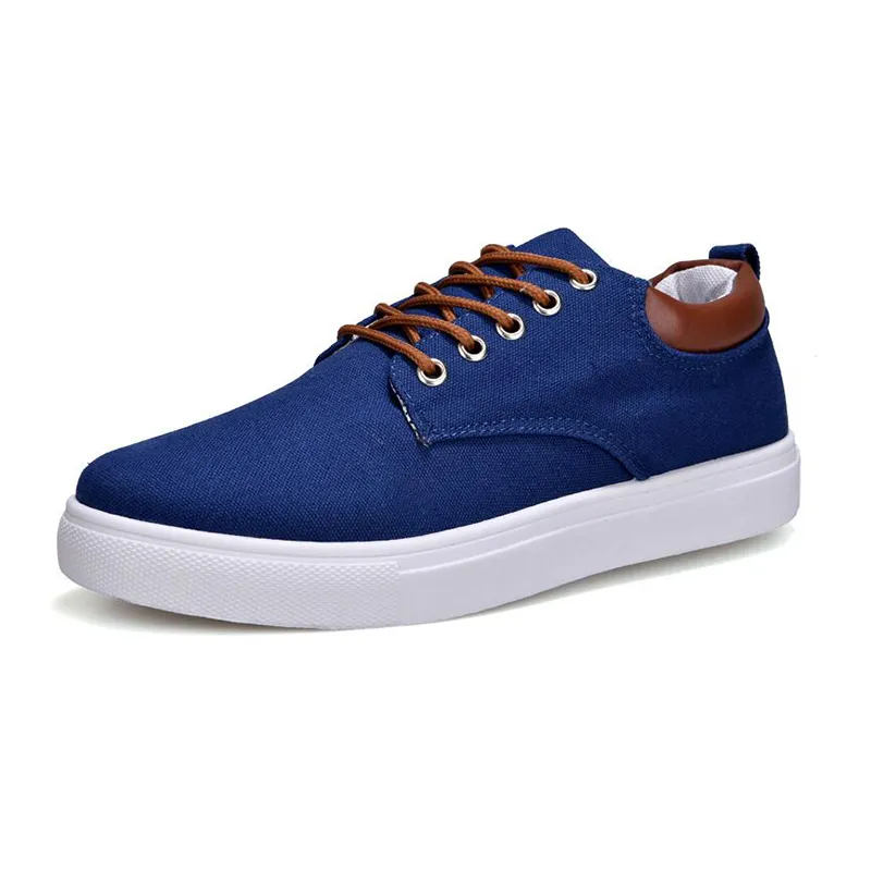 2024 Mannen Mode Canvas Sneakers Schoenen Zwart Wit Blauw Grijs Rood Khaki Mens Casual Out Jogging Walking Item Tien