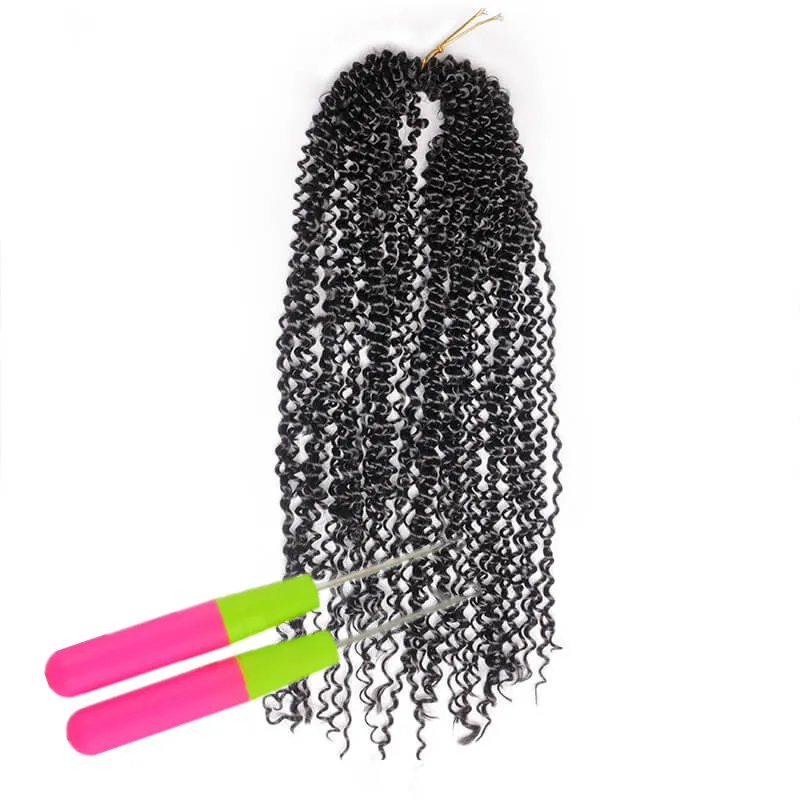 FreeTress Deep Wave, плетеные волосы 18 дюймов Freetress Hair с водой сплеснеть синтетический вьющиеся в предварительно скручивании свободных ломков воды