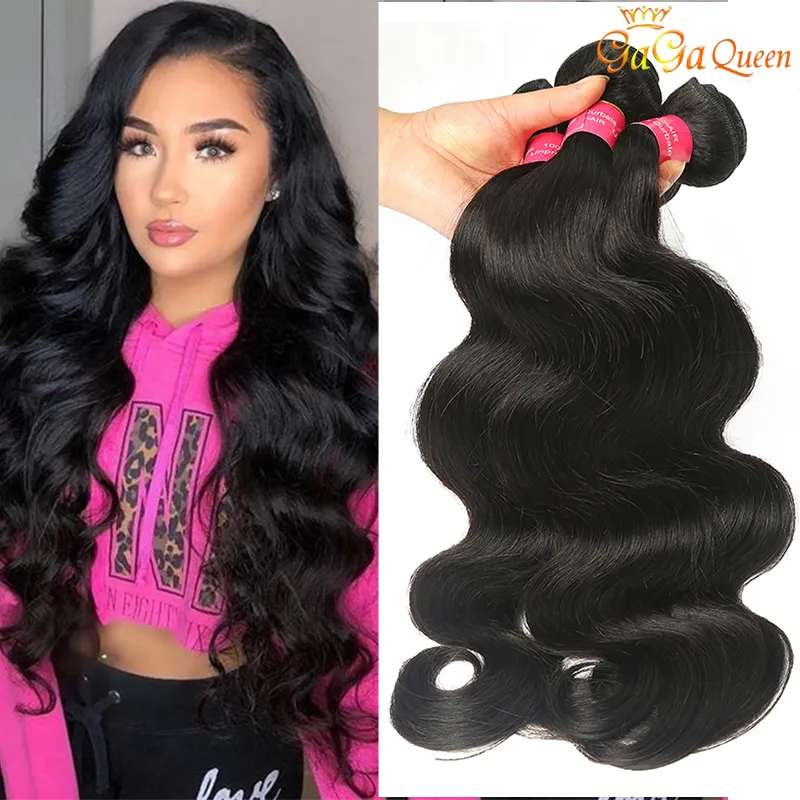 10 Bundles Brazilian Body Wave Virgem Cabelo 100% Cabelo Humano Weave Bundles Brazilian Peruano Indian Body Onda Weave Bundles