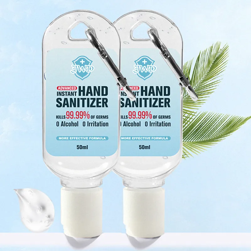 50ml Hand Sanitizer Disposable Gel With Keychain Travel Mini Keyring