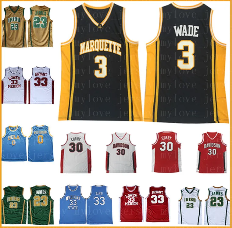 NCAA College Dwyane 3 Wade Basketball Jersey Men University Marquette loiuzxcilvzlixcuv