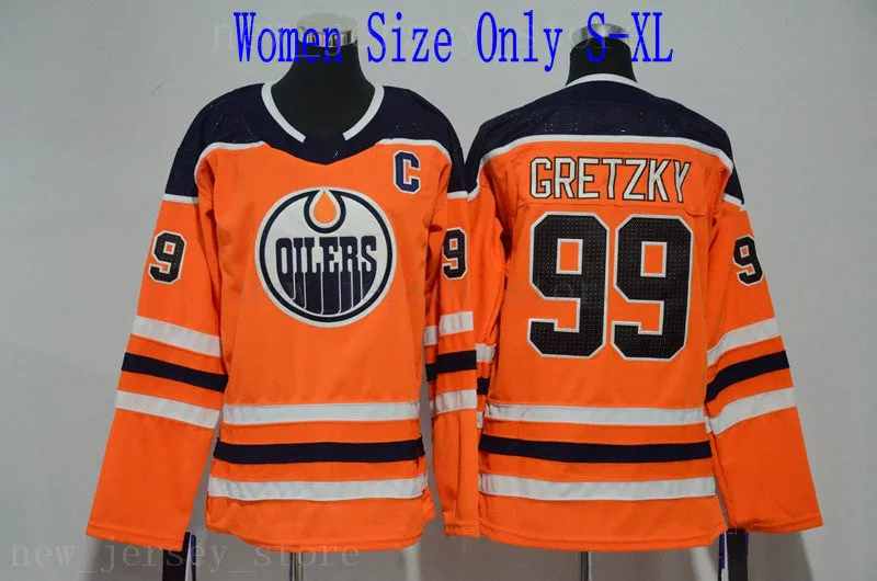 Edmonton Oilers No99 Wayne Gretzky Orange Home Womens Jersey