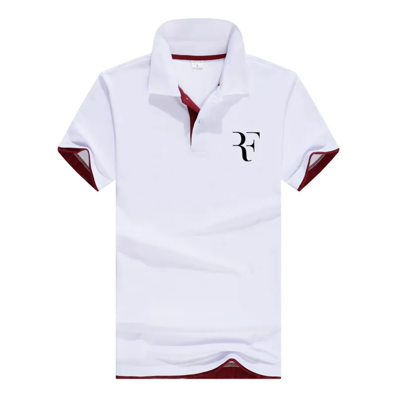 Novo Roger Federer Chegada Venda Polo Camisas Masculinas Primavera Verão 13 Cores Moda Casual Manga Curta