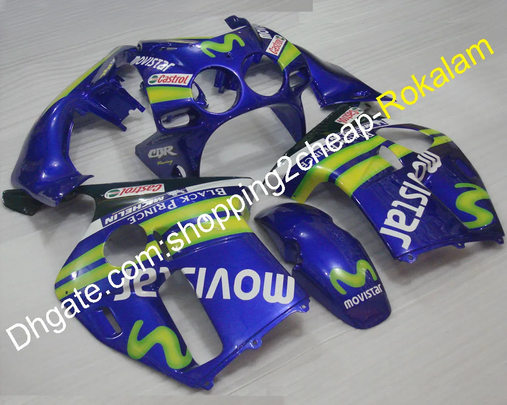 Fairings Kit för Honda CBR 250R CBR250R CBR250 R MC19 1988 1989 88 89 Blue ABS Plastic Motorcykel Fairing Set Injection Gjutning