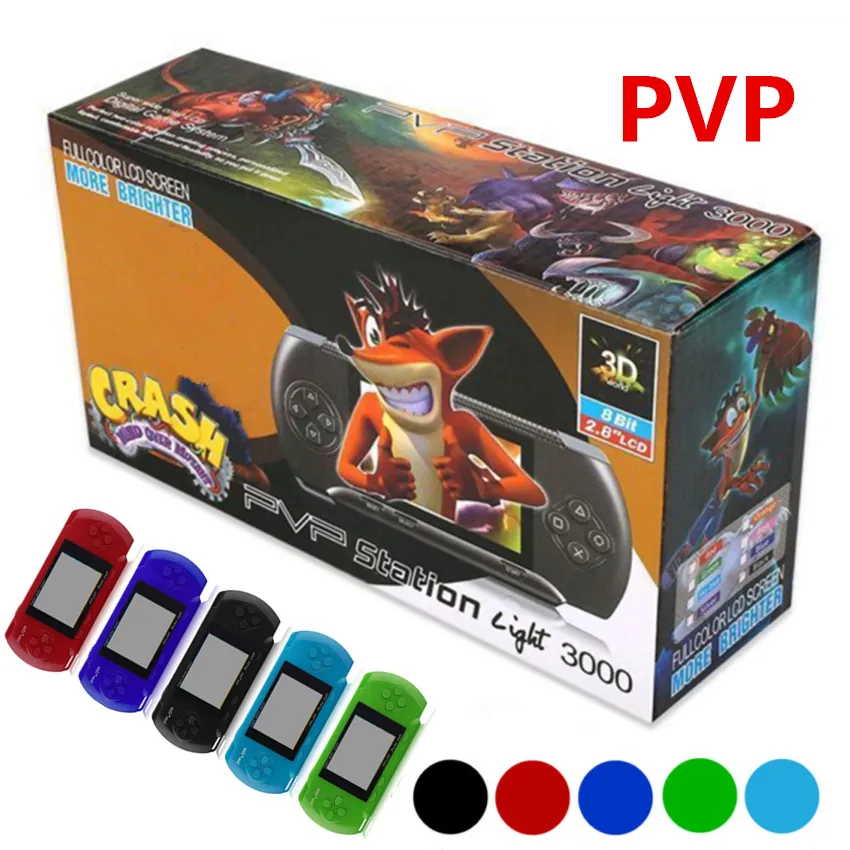 PVP3000 Game Player PVP Station Light 3000 (8 بت) شاشة LCD محمولة باليد لاعبي ألعاب الفيديو وحدة تحكم SUP PXP3 صندوق ألعاب صغير محمول