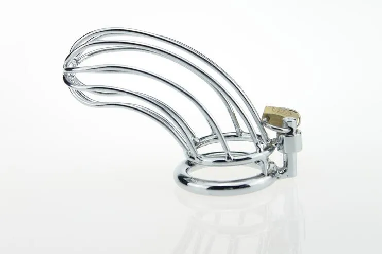 316 Stainless 4OMM 45MM 50MM Through Hole Chastity Device Penis Ring Cock Cage Adult Sex Toys Kidding Zone "Bridge"-03