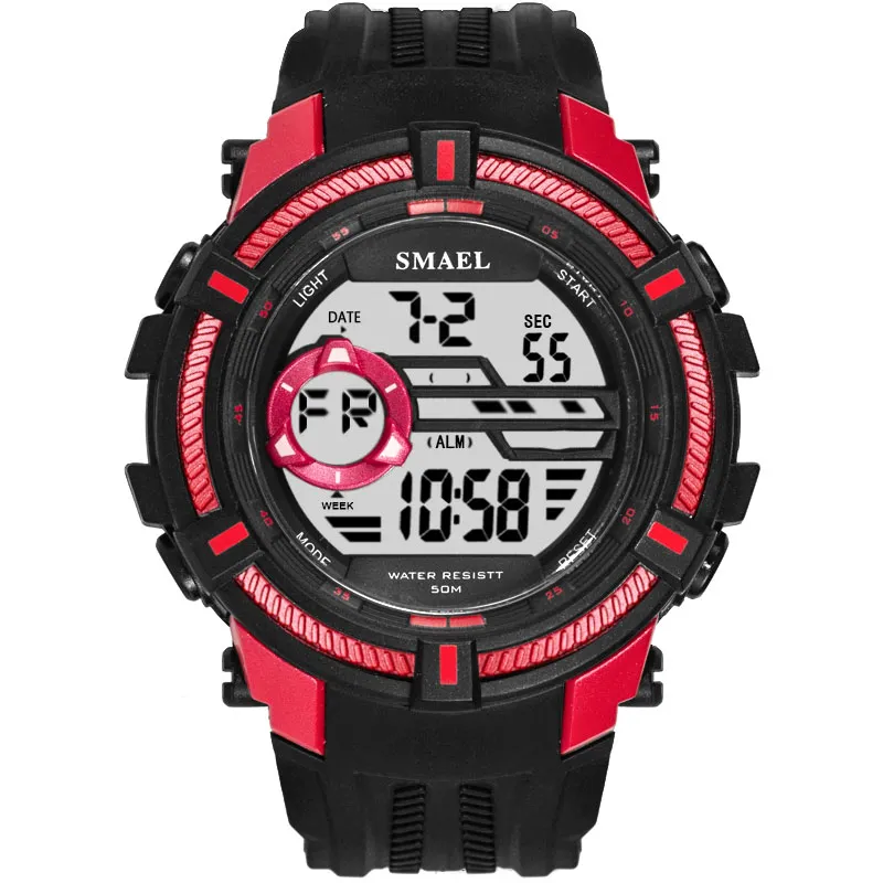 Брендовые спортивные часы SMAEL, 2020, военные часы SMAEL, крутые мужские часы с большим циферблатом, S Shock, Relojes Hombre, повседневные светодиодные часы1616 Digital289m
