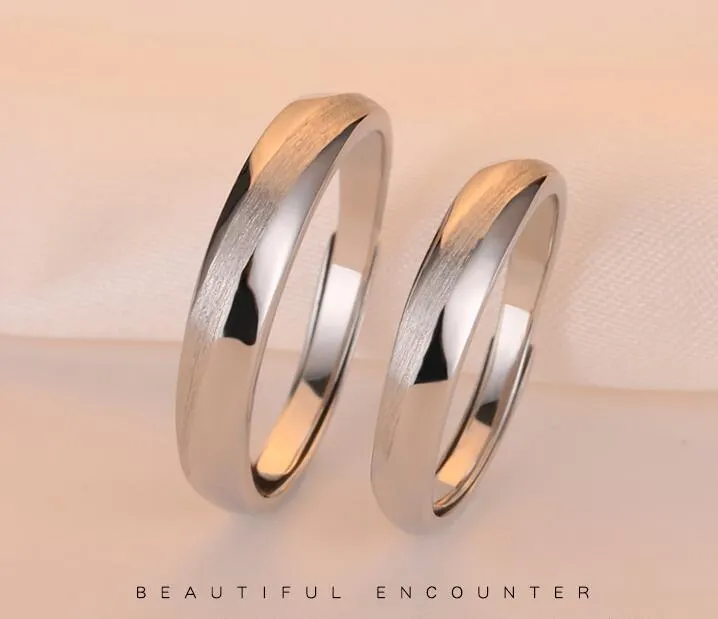 Personalized 925 Sterling Silver Wedding His And Hers Rings With
