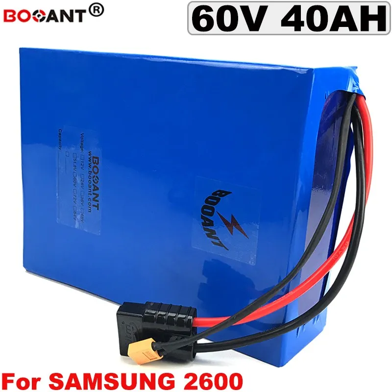 Rechargeable Lithium battery 60V For Original Samsung 18650 60V 40AH electric bike Lithium battery for Bafang BBSHD 3000W Motor