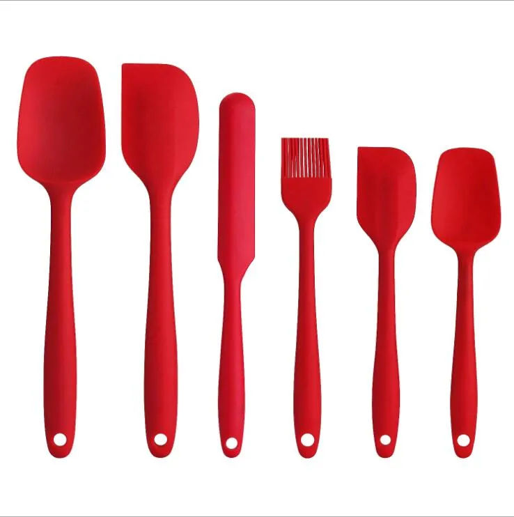 Espátula de silicone Set Non-Stick Rubber Baking Espátula Set com Inox Núcleo resistente ao calor espátula Utensílios de Cozinha Set para cozinhar