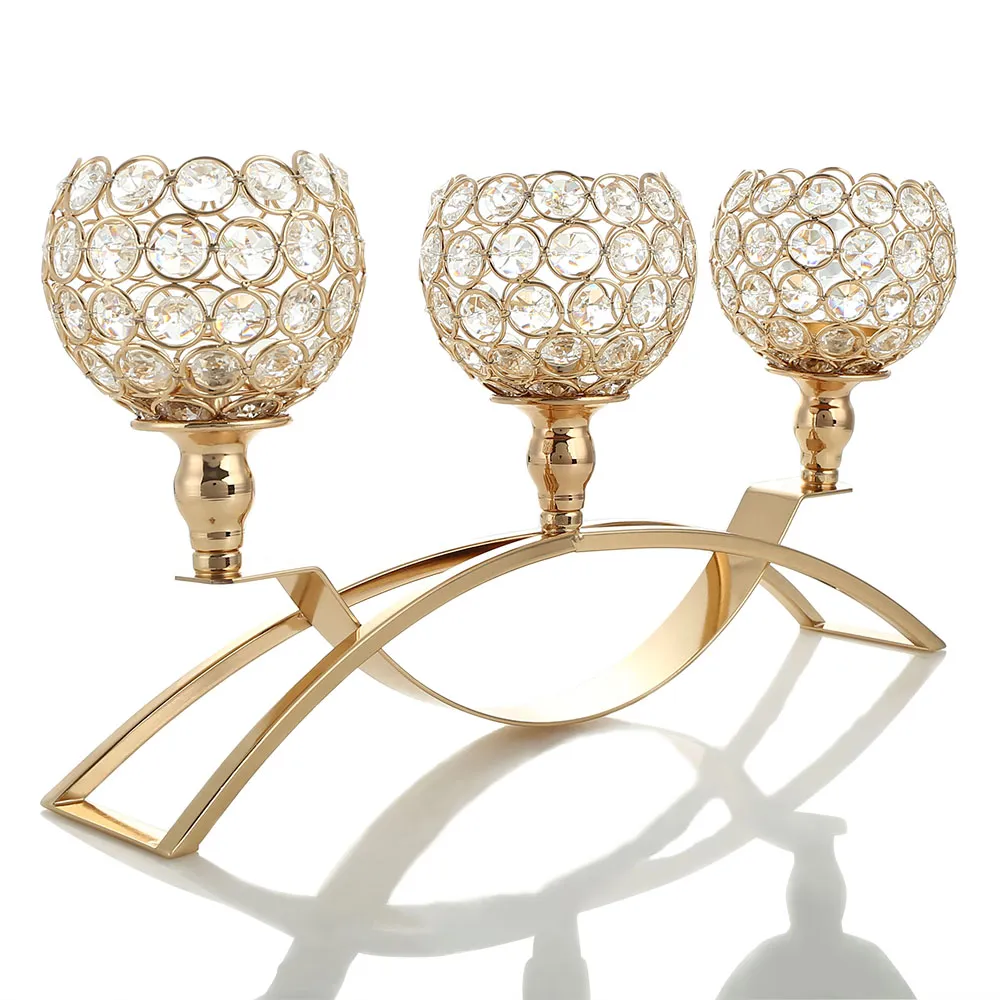 Candelabros De Cristal De 3 Brazos, Candeleros De Candelita