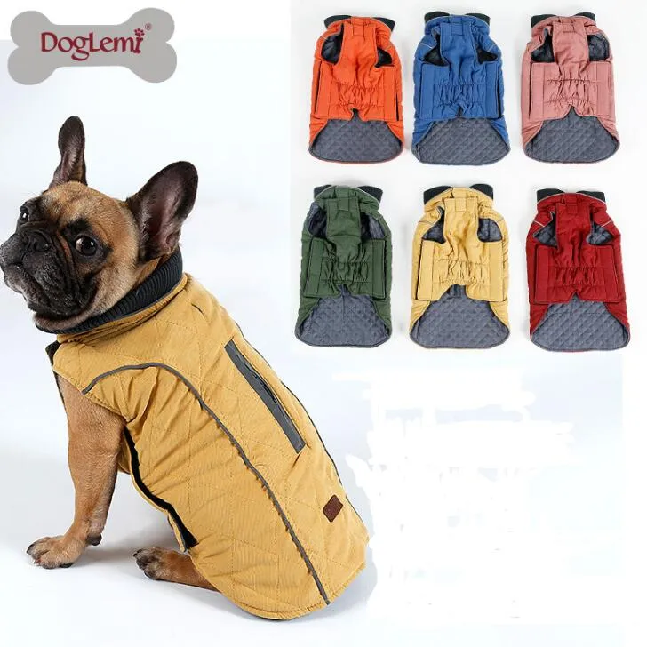 Vestiti per cani invernali Pet giacca calda gilet nuovo grande cane retro maglia spessa abbigliamento XS-3XL spedizione gratuita