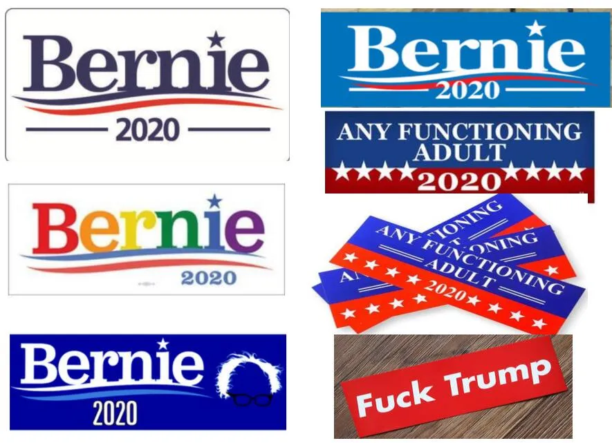 Estilos quente de encontro Trump Bernie Joe Biden Bernie Sanders adesivos de carro 7,6 * 22,9 centímetros adesivo bandeira decalque para Car Styling Veículo Paster