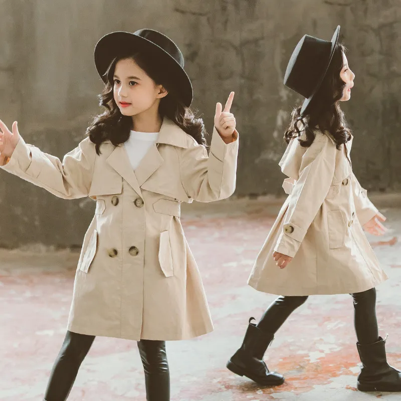 New Girls Longues Vestes Fille Dautomne Enfants Veste Solide