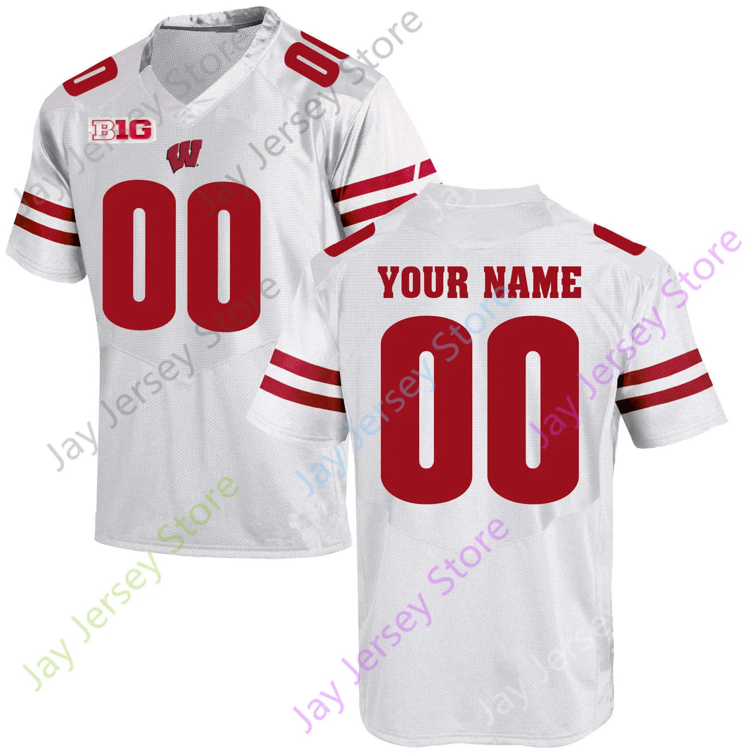 Authentic Wisconsin Badgers NCAA Football Jerseys Gordon, Watt, Coan ...