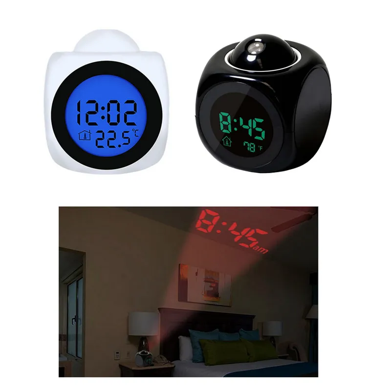 Reloj digital online con proyector