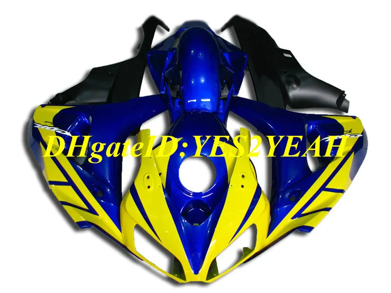 First-Class Motorcycle Fairing Kit voor Honda CBR1000RR 06 07 CBR 1000RR 2006 2007 CBR1000 ABS Geel Blue Backings Set + Gifts HH65