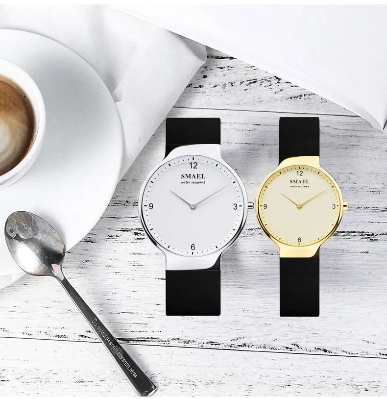 Stylish And Flexible MAEL Quartz Couple Watches Set For Couples