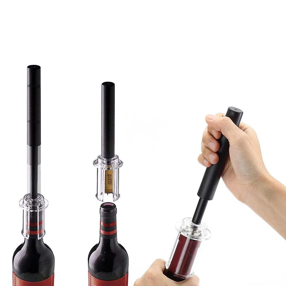 Pompa d'aria Apribottiglie per vino Pompe per bottiglie con perno in acciaio inossidabile Cavatappi Strumento per tappo in sughero Strumenti di apertura della cucina Accessori bar