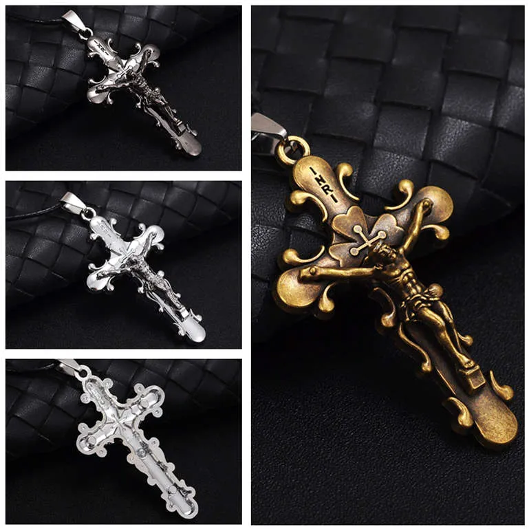 Jesus Cross Pendant Halsband Tröja Kedja Tillbehör Tröja Kedja Dan591 Blanda Order Pendant Halsband