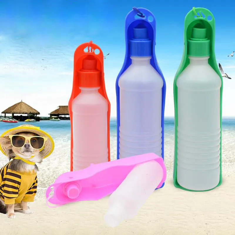 500 ml Hunde-Wasserflaschen-Futterspender mit Schüssel für Hunde, tragbare Trinkflasche für Outdoor-Reisen