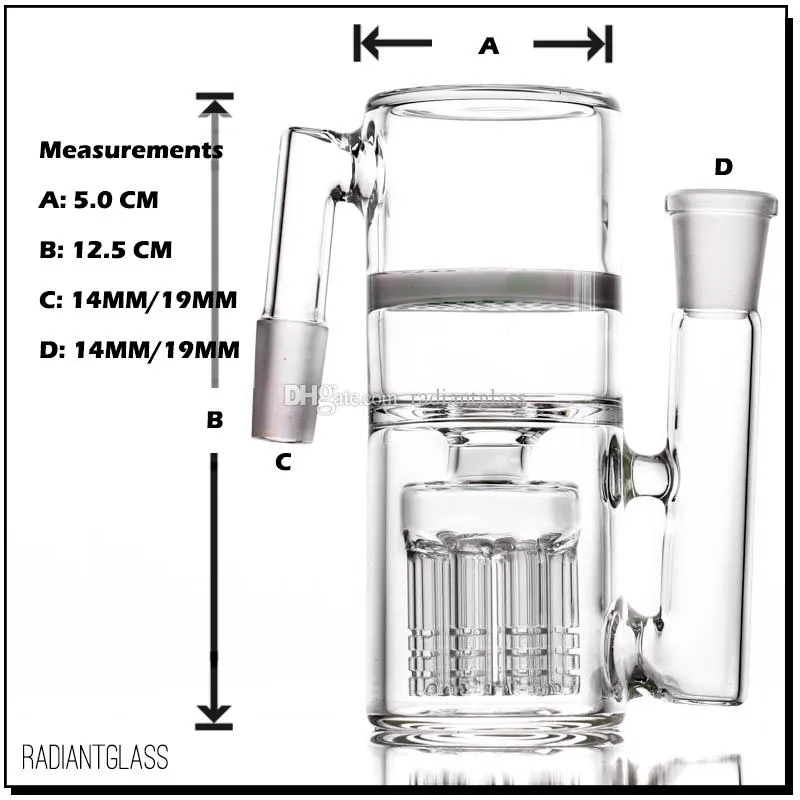 8 arms Ash Catcher Modern Designer white honeycomb for water bong glass 14-14mm and 18-18mm in stock