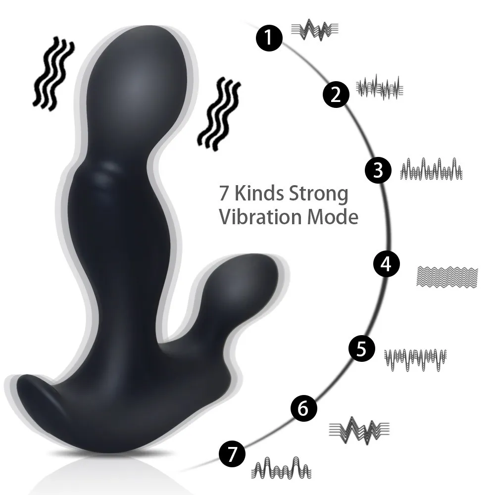 USB Rechargeable Silicone Prostate Massager For Men Gay Anal Sex Toys Waterproof Anal Vibrator Male G spot Vibe Anal Toys