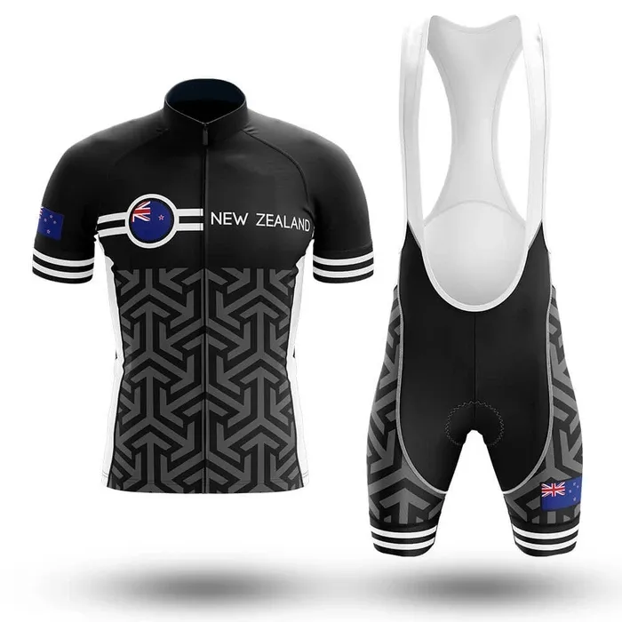 2024 new New Zealand Pro Bicycle Team Short Sleeve Maillot Ciclismo Men's Cycling Jersey Summer breathable Cycling Clothing Sets