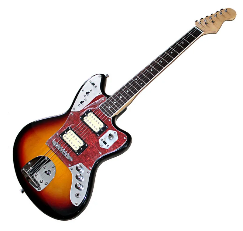 맞춤형 서비스를 제공하는 레드 거북이 쉘 픽가드, 로즈 우드 지판 22 프렛 핫 담배 햇살 일렉트릭 기타.
