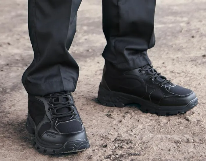 2019 Outono dos homens e inverno novo couro respirável Baixas botas militares Light Tactical Sapatos de montanhismo Treinamento Online Yakuda LOCAL LOCAL Loja Online